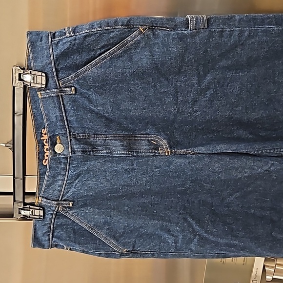 💕MOTHER SNACKS💕 The Fun Dip Utility Puddle Jeans ~ Cold Brew 29 NWT - Picture 13 of 16